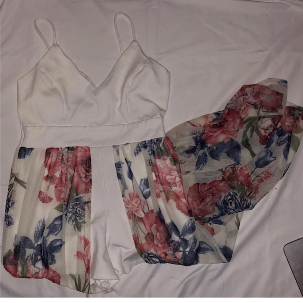 floral maxi romper